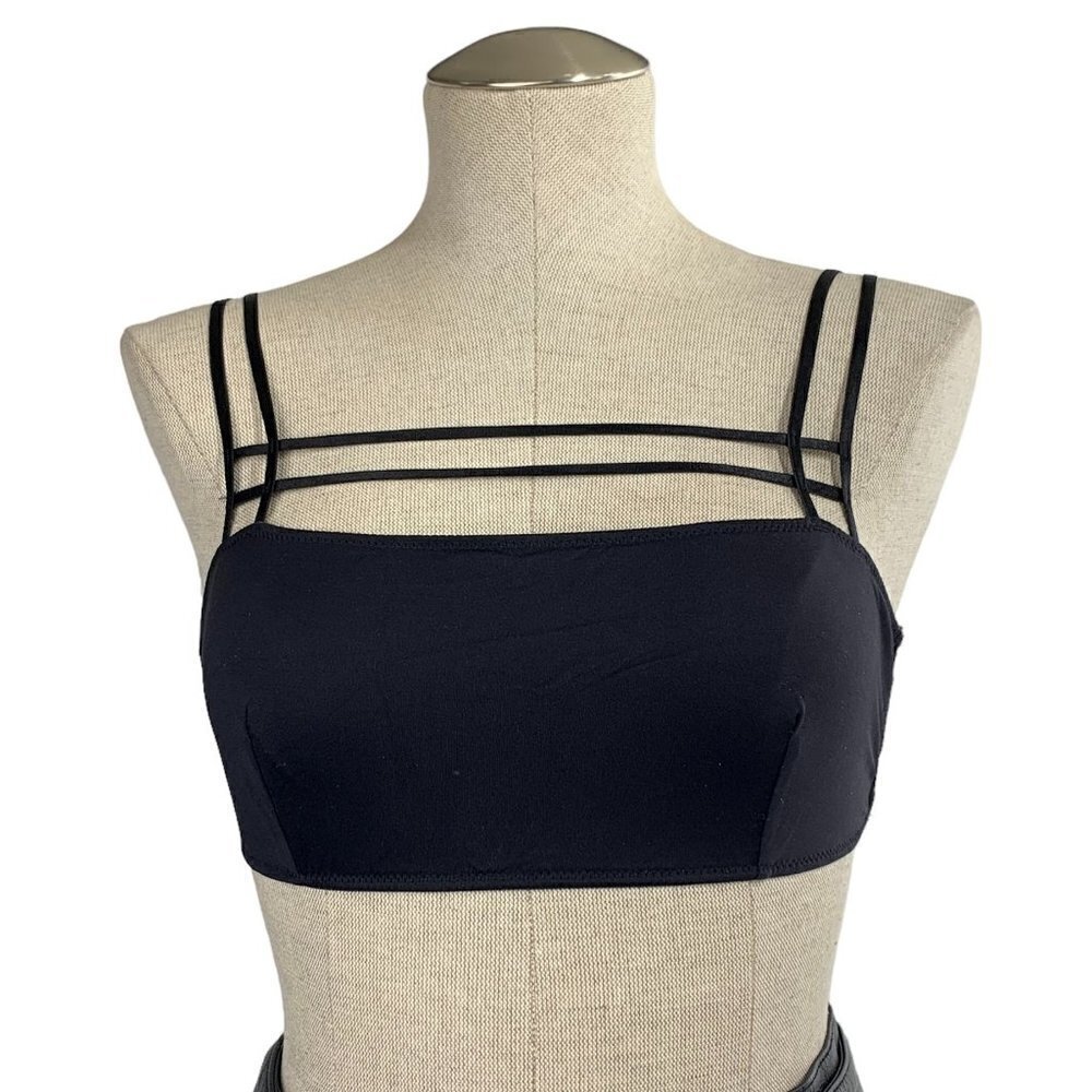 Strappy Black Bralette - Size 26"/28" Small